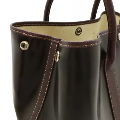 Pre-owned Hermes Amazonia Dark Brown Amazonia Leather Handbag Tote Bag ()