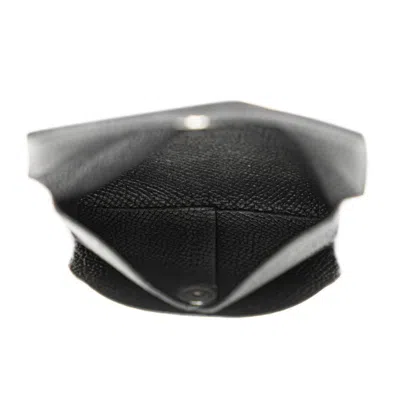 Pre-owned Hermes Bastia Black Epsom Leather Coin Purse/coin Case ()