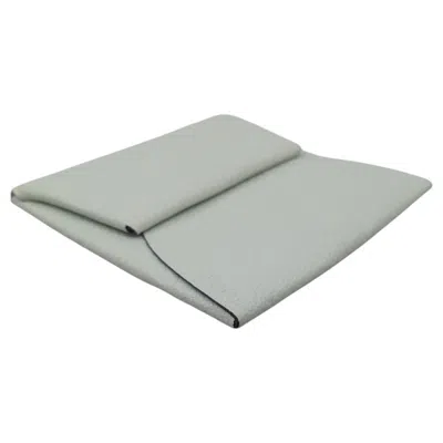 Pre-owned Hermes Bastia Blue Chevre Leather Coin Purse/coin Case ()