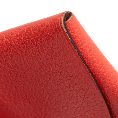 Pre-owned Hermes Bastia Pink Chevre Leather Coin Purse/coin Case ()