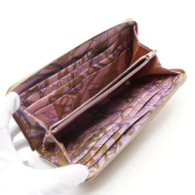 Pre-owned Hermes Beige Epsom Leather Long Wallet (bi-fold) () In Sand