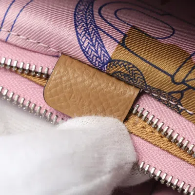 Pre-owned Hermes Beige Epsom Leather Long Wallet (bi-fold) () In Sand