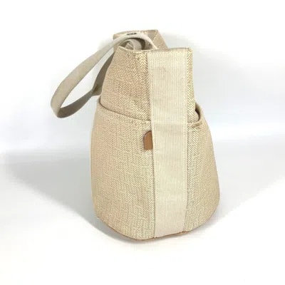 Pre-owned Hermes Beige Canvas Handbag Tote Bag () In Sand