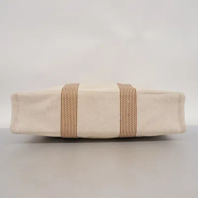 Pre-owned Hermes Beige Canvas Tote Bag () In Sand