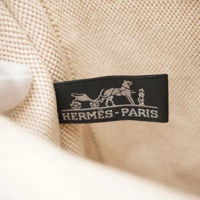Pre-owned Hermes Beige Canvas Tote Bag () In Sand