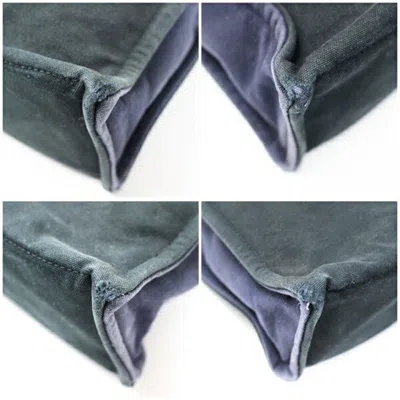 Pre-owned Hermes Bicolor Black Navy Canvas Tote Bag ()