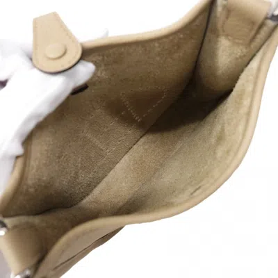 Pre-owned Hermes Beige Taurillon Clemence Leather Shoulder Bag () In Sand