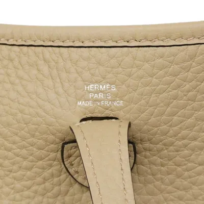 Pre-owned Hermes Beige Taurillon Clemence Leather Shoulder Bag () In Sand