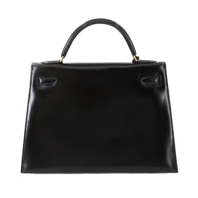 Pre-owned Hermes Black Box Calf Leather Handbag Shoulder Bag ()