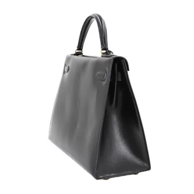 Pre-owned Hermes Black Box Calf Leather Handbag Shoulder Bag ()
