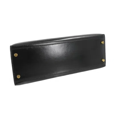 Pre-owned Hermes Black Box Calf Leather Handbag Shoulder Bag ()