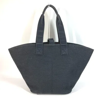 Pre-owned Hermes Black Cotton Pouch Shoulder Bag Tote Bag ()