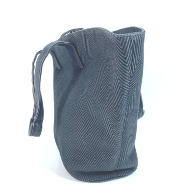 Pre-owned Hermes Black Cotton Pouch Shoulder Bag Tote Bag ()