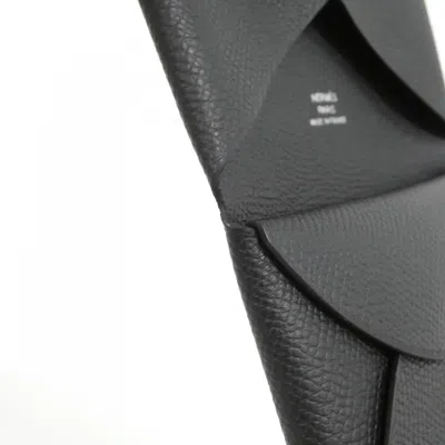 Pre-owned Hermes Black Epsom Leather Coin Purse/coin Case ()