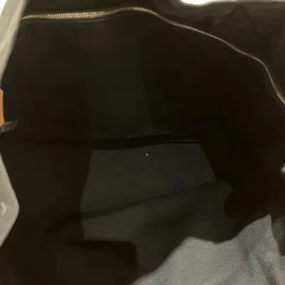 Pre-owned Hermes Black Gray Canvas Handbag Tote Bag () In Multi