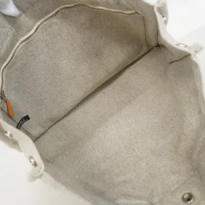 Pre-owned Hermes Black Ivory Canvas Tote Bag () In Multi