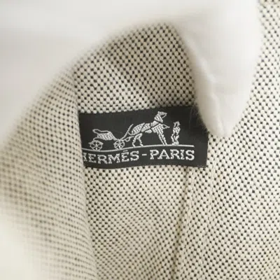 Pre-owned Hermes Black Ivory Canvas Tote Bag () In Multi