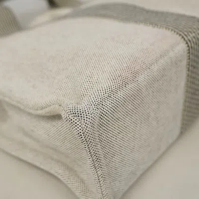 Pre-owned Hermes Black Ivory Canvas Tote Bag () In Multi