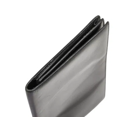 Pre-owned Hermes Black Leather Bill Wallet (bi-fold) ()