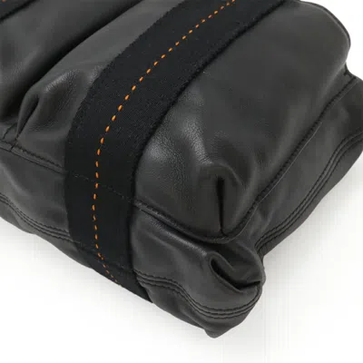 Pre-owned Hermes Black Orange Veau Derma Shoulder Bag Tote Bag () In Multi