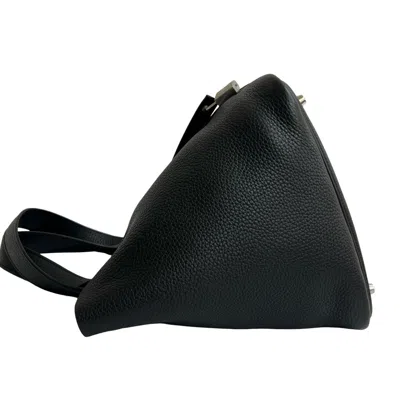 Pre-owned Hermes Black Taurillon Clemence Leather Handbag Tote Bag ()