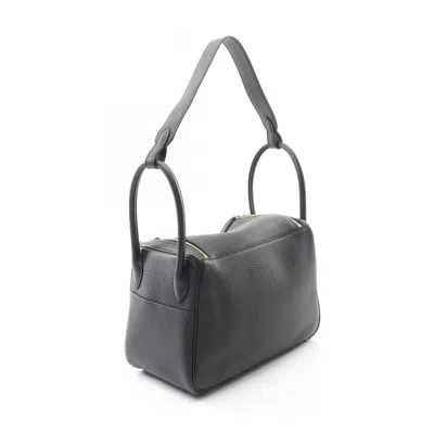 Pre-owned Hermes Black Taurillon Clemence Leather Shoulder Bag ()