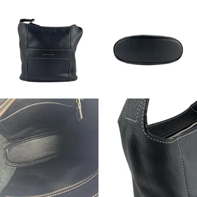 Pre-owned Hermes Black Taurillon Clemence Leather Shoulder Bag ()