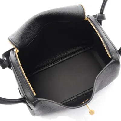 Pre-owned Hermes Black Taurillon Clemence Leather Shoulder Bag ()