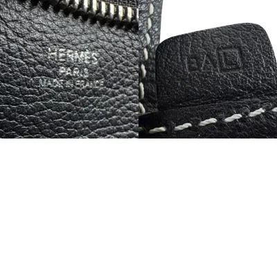 Pre-owned Hermes Black Taurillon Clemence Leather Shoulder Bag ()