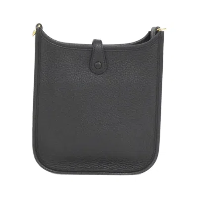 Pre-owned Hermes Black Taurillon Clemence Leather Shoulder Bag ()