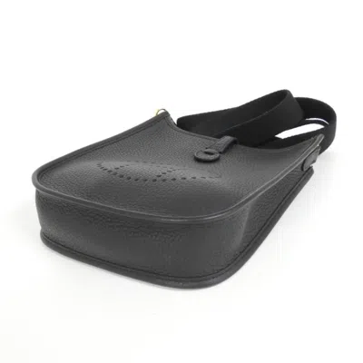 Pre-owned Hermes Black Taurillon Clemence Leather Shoulder Bag ()