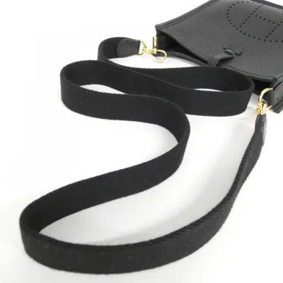 Pre-owned Hermes Black Taurillon Clemence Leather Shoulder Bag ()