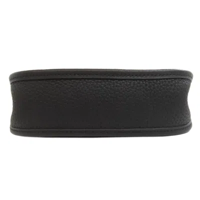 Pre-owned Hermes Black Taurillon Clemence Leather Shoulder Bag ()