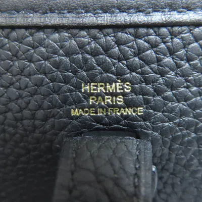 Pre-owned Hermes Black Taurillon Clemence Leather Shoulder Bag ()