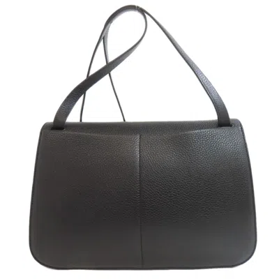 Pre-owned Hermes Black Taurillon Clemence Leather Shoulder Bag ()