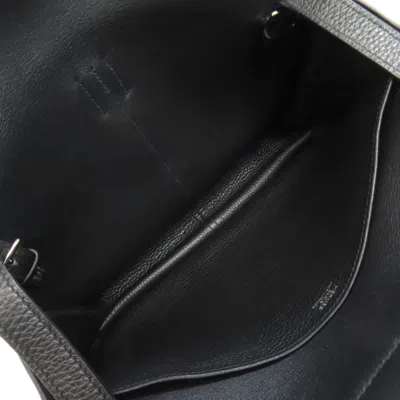 Pre-owned Hermes Black Taurillon Clemence Leather Shoulder Bag ()