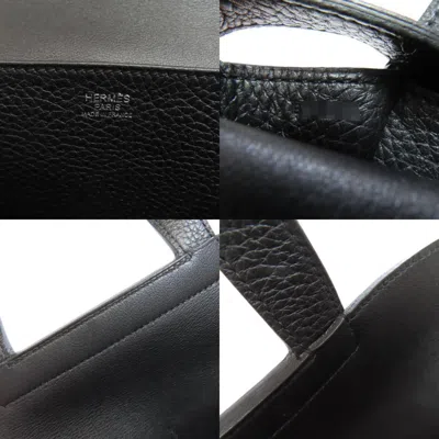 Pre-owned Hermes Black Taurillon Clemence Leather Shoulder Bag ()
