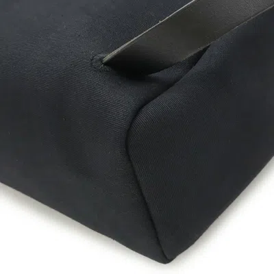 Pre-owned Hermes Black Toile Officier Leather Backpack Handbag ()