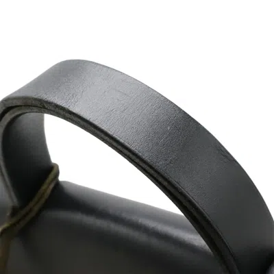 Pre-owned Hermes Black Toile Officier Leather Backpack Handbag ()