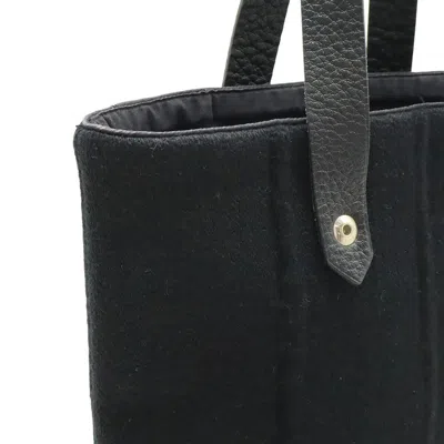 Pre-owned Hermes Black Wool Leather Handbag Shoulder Bag ()