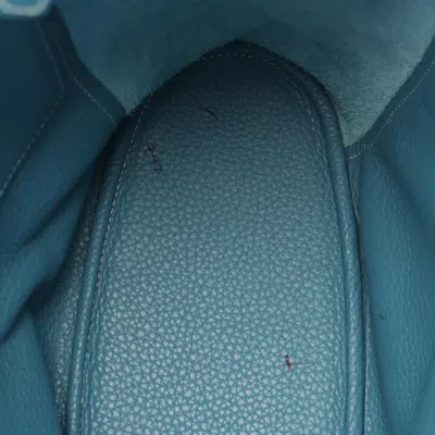 Pre-owned Hermes Blue Blue Jean Taurillon Clemence Leather Leather Shoulder Bag ()