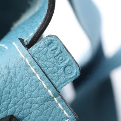 Pre-owned Hermes Blue Blue Jean Taurillon Clemence Leather Leather Shoulder Bag ()