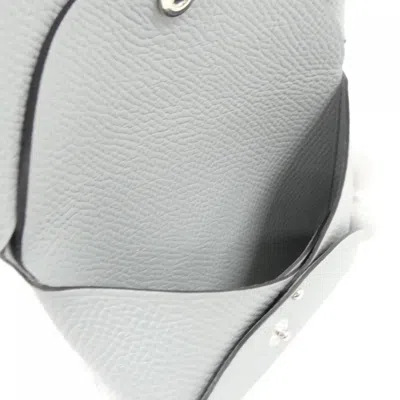 Pre-owned Hermes Blue Gray Epsom Leather Coin Purse/coin Case () In Multi