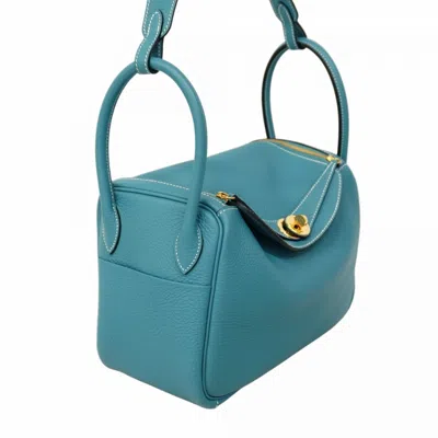 Pre-owned Hermes Blue Jean Taurillon Clemence Leather Handbag ()