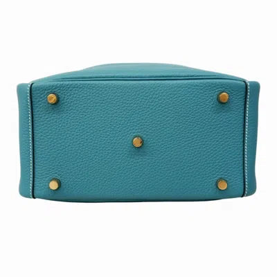 Pre-owned Hermes Blue Jean Taurillon Clemence Leather Handbag ()
