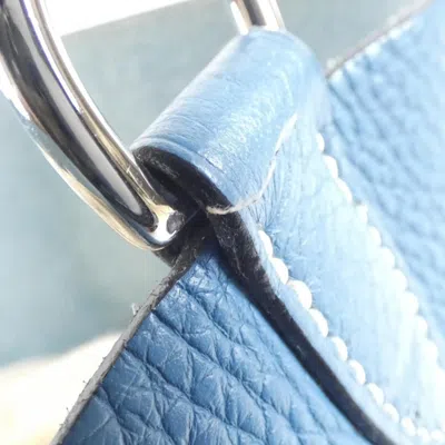 Pre-owned Hermes Blue Jean Taurillon Clemence Leather Shoulder Bag ()