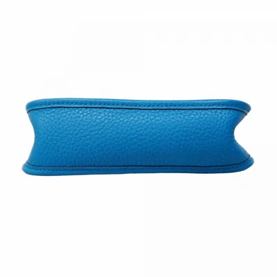 Pre-owned Hermes Blue Taurillon Clemence Leather Shoulder Bag ()