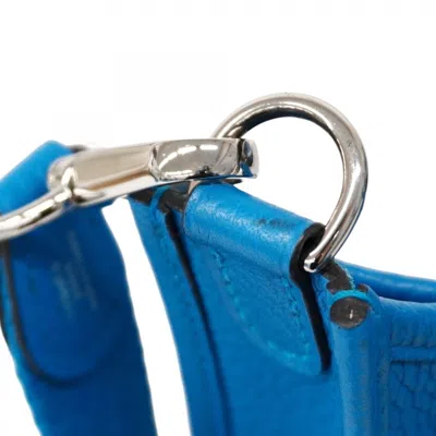 Pre-owned Hermes Blue Taurillon Clemence Leather Shoulder Bag ()