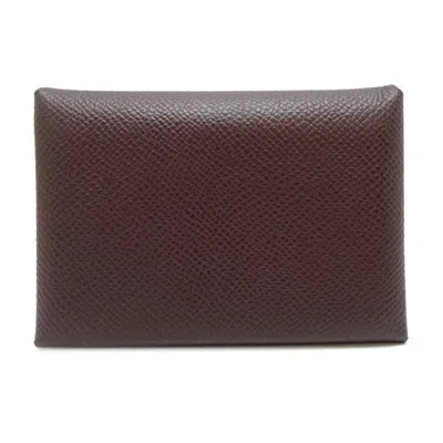 Pre-owned Hermes Brown Epsom Leather Coin Purse/coin Case ()