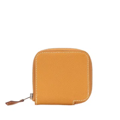 Pre-owned Hermes Brown Epsom Leather Coin Purse/coin Case ()